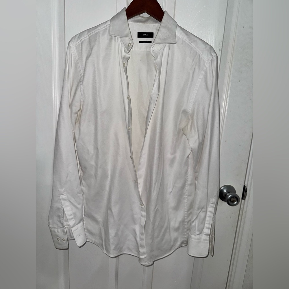 Boss white shirt slim fit 161/2 34/35